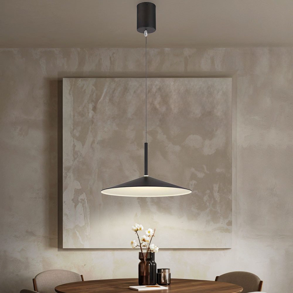 GLOBO LIGHTING LED Pendelleuchte, LED-Leuchtmittel fest verbaut, Neutralweiß, Hängelampe Pendelleuchte Höhenverstellbar LED schwarz Esszimmerleuchte