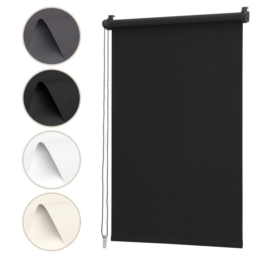 Rollo Seitenzugrollo Verdunkelungsrollo ohne Bohren verdunkelnd Rollo, Sekey, verspannt, Klemmfix, Seitenzugrollo,Sonnenschutz & Sichtschutz,Bestellbreite = Stoffbreite