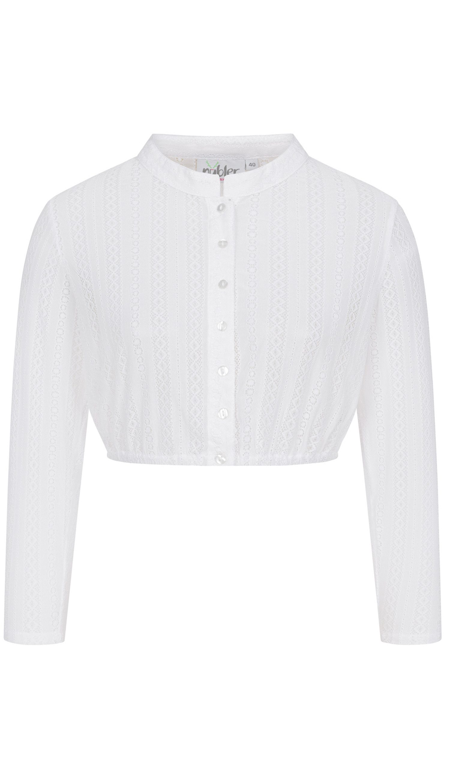 Nübler Dirndlbluse Dirndlbluse Kerf langarm in Weiß von Nübler günstig online kaufen