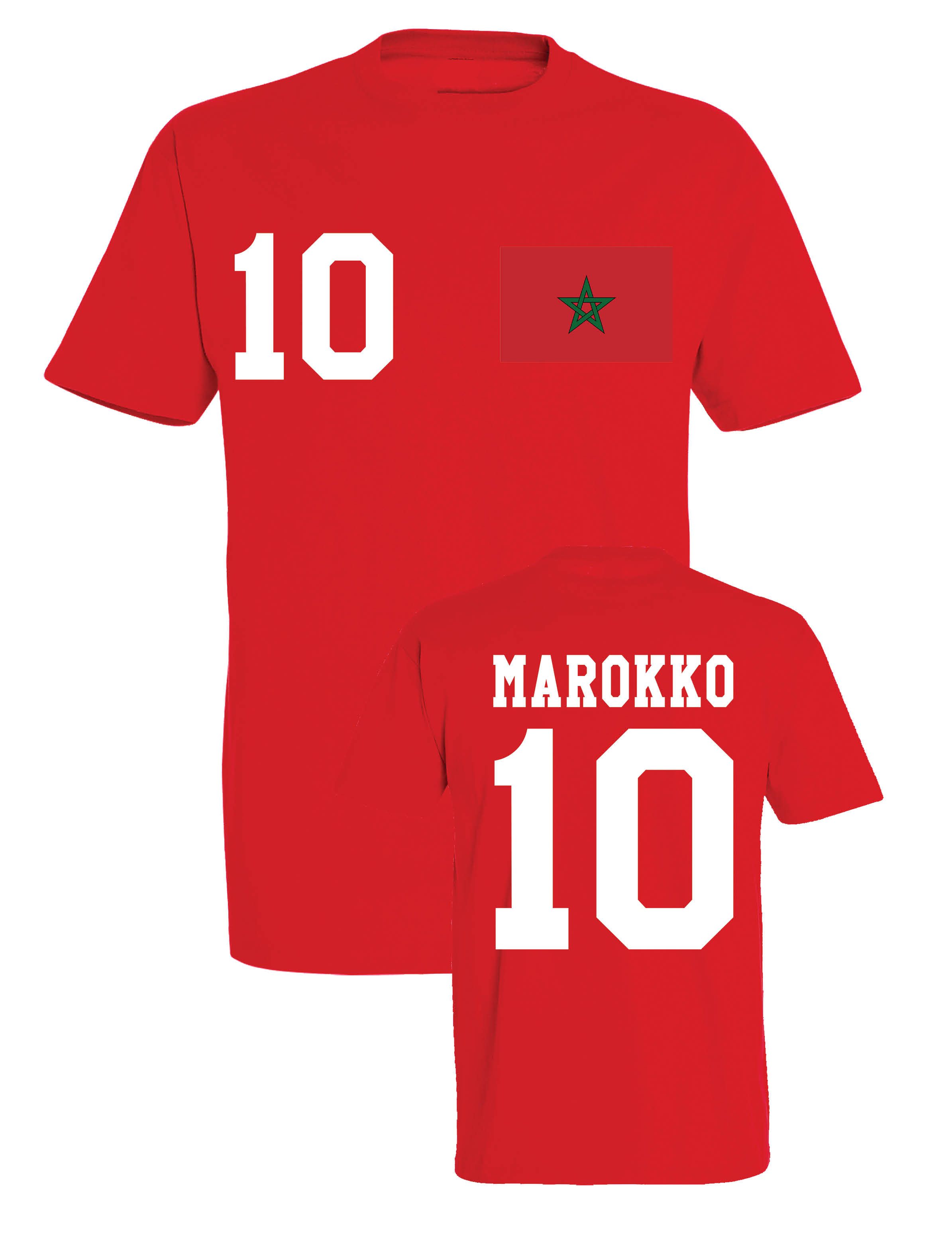 Youth Designz T-Shirt Marokko Herren T-Shirt Trikot mit Trendigem Aufdruck für Männer