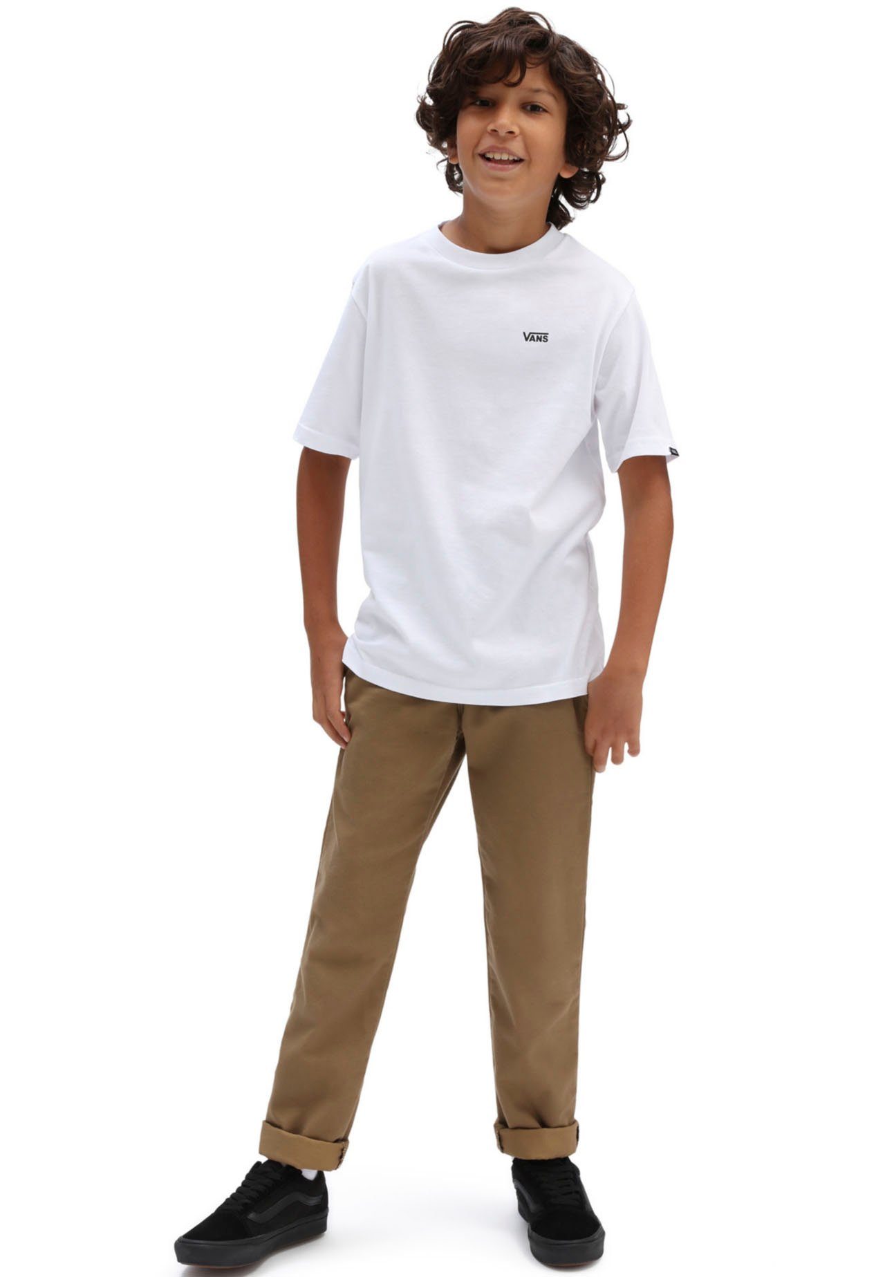 white LEFT CHEST T-Shirt BOYS Vans TEE BY