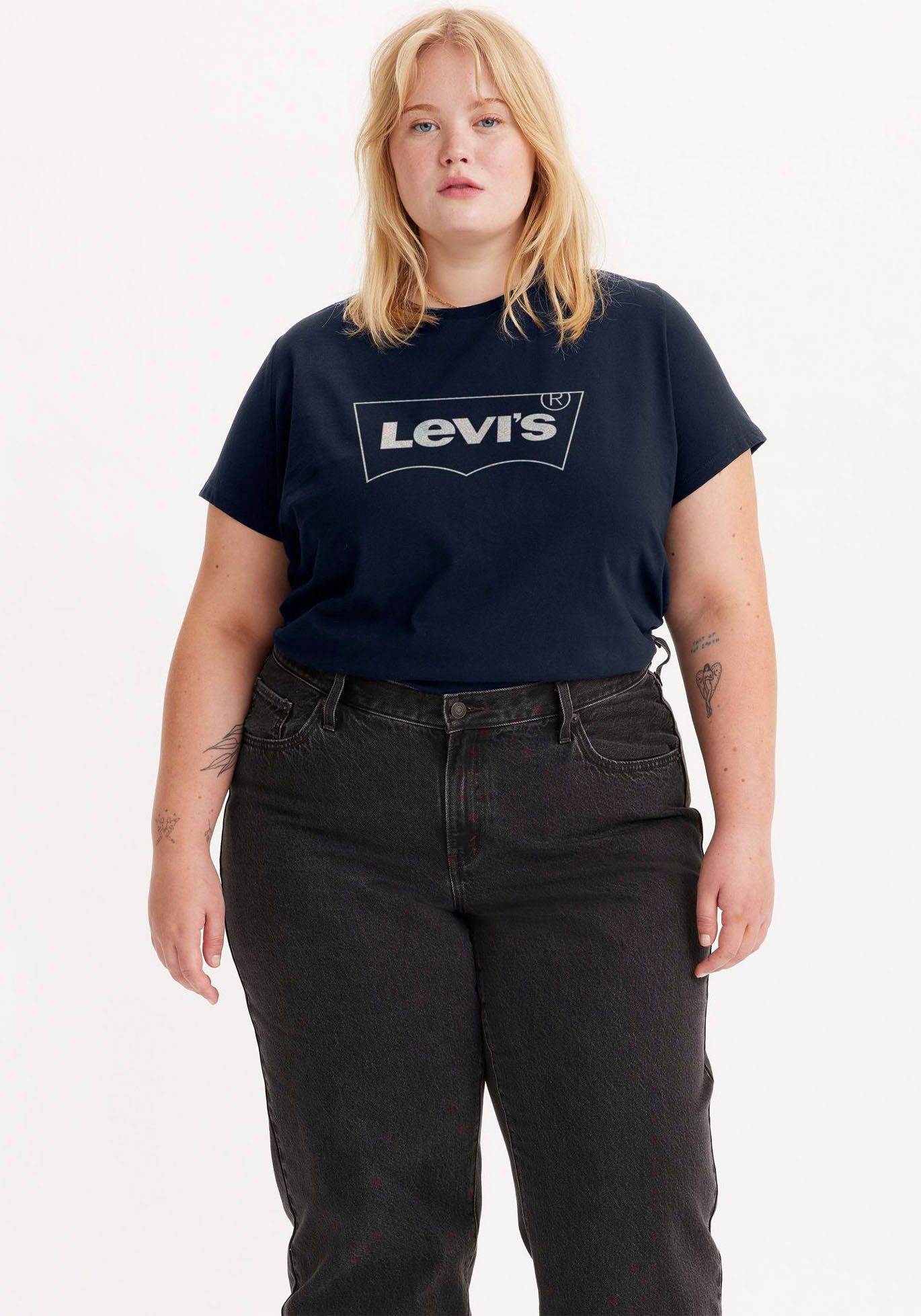 Sofort lieferbar Levi's® Plus T-Shirt PERFECT TEE schwarz