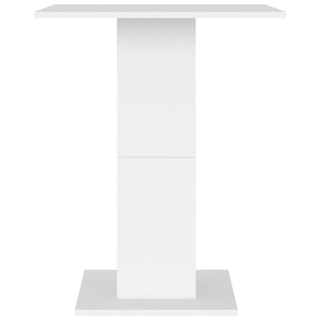 (1-St) cm furnicato Weiß Esstisch Bistrotisch Holzwerkstoff 60x60x75