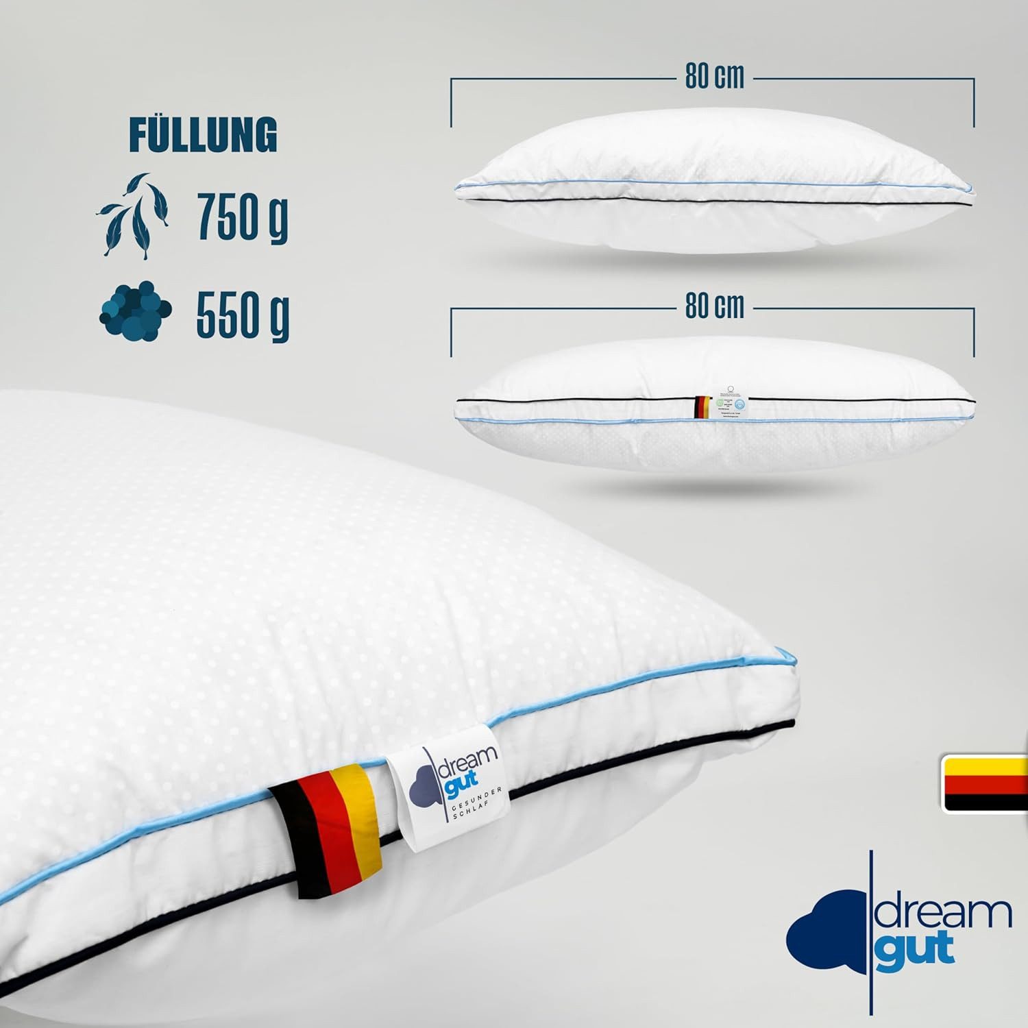 dream gut Daunenkissen Daunen + Federn günstig online kaufen