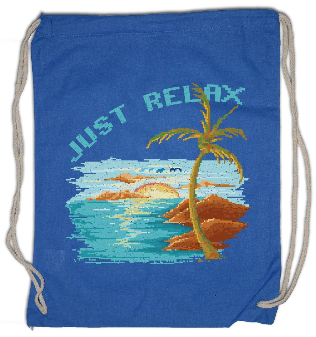Turnbeutel Pixel Just Relax Turnbeutel Gamer Gaming Games Pixel Retro 8 16 Bit
