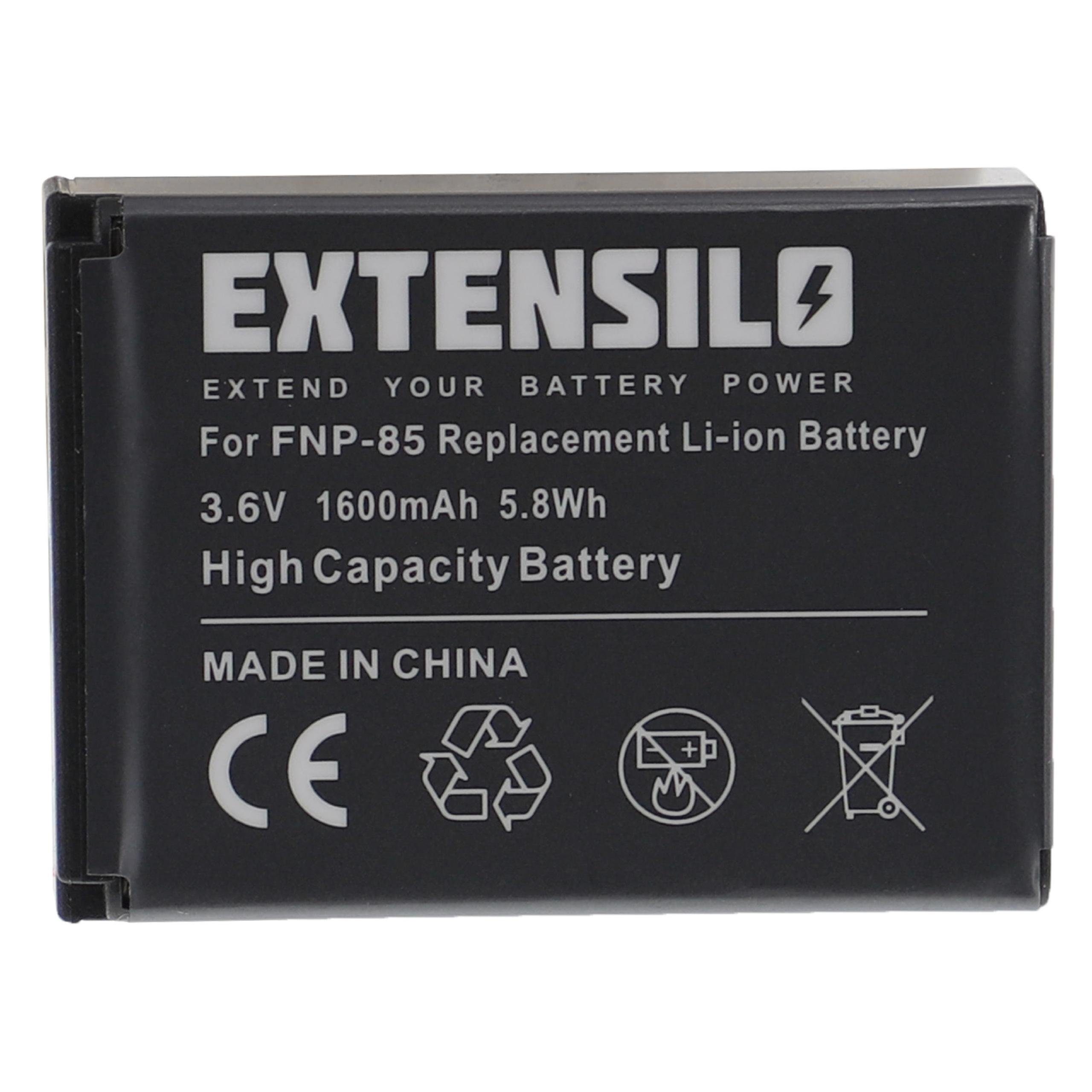 Extensilo Ersatz für Fuji / Fujifilm NP-85 für Kamera-Akku Li-Ion 1600 mAh (3,6 V)