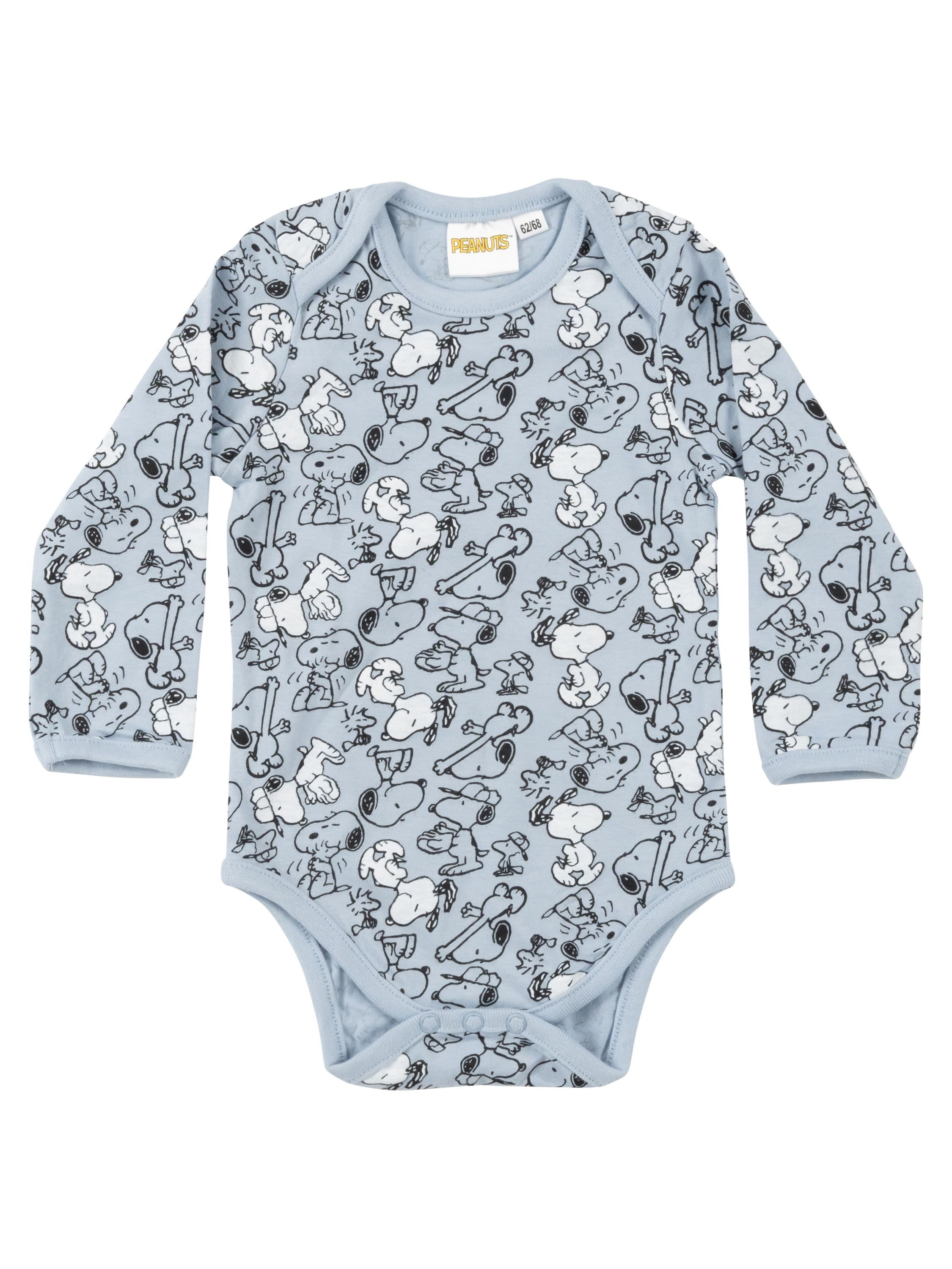 United Labels® Body 2er Set Peanuts Snoopy Baby Body Strampler Schlafstrampler Langarm – Bild 4 von 5