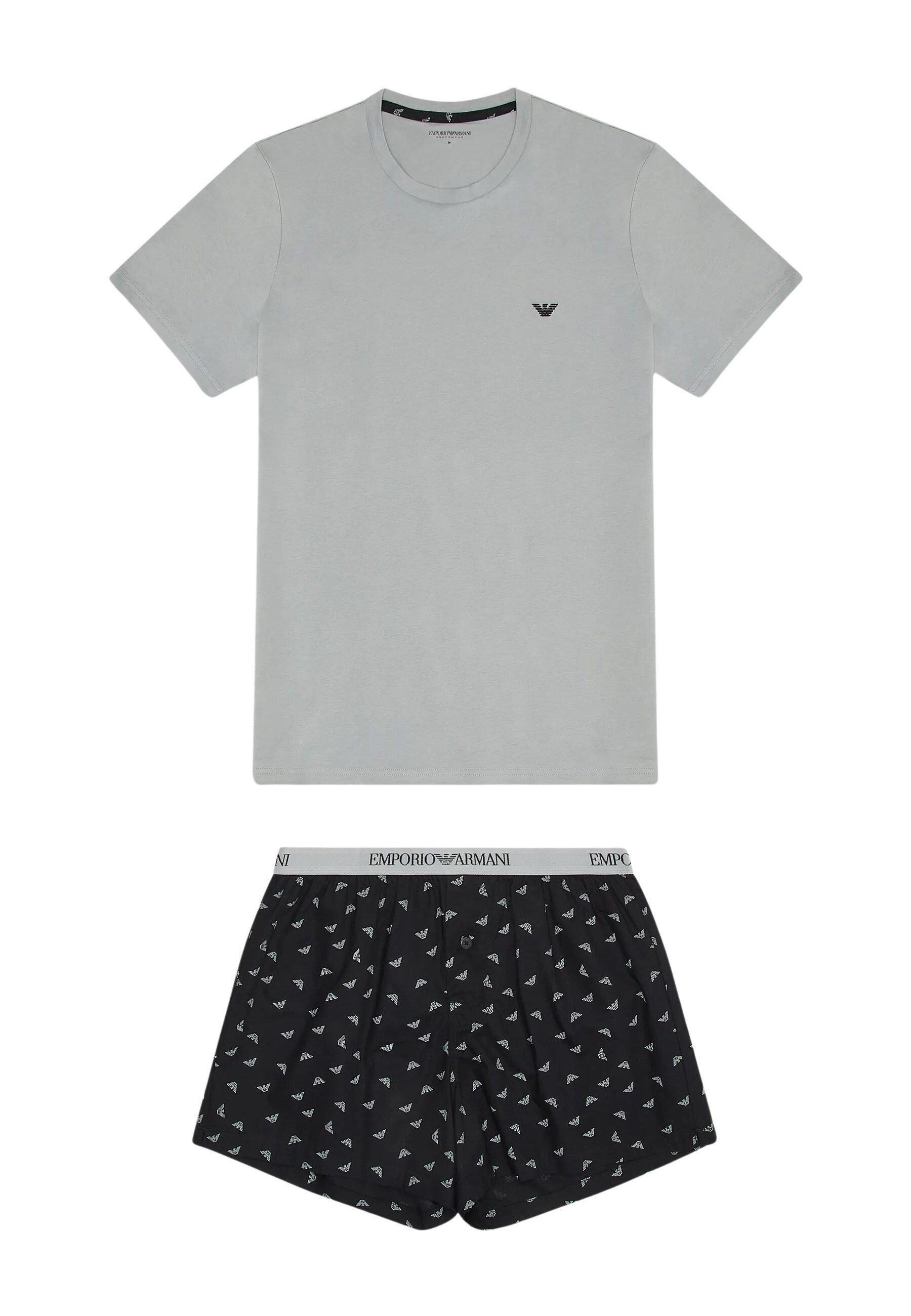 Emporio Armani Pyjama Schlafanzug Pyjama-Set 2-teilig (Packung, 2 tlg)