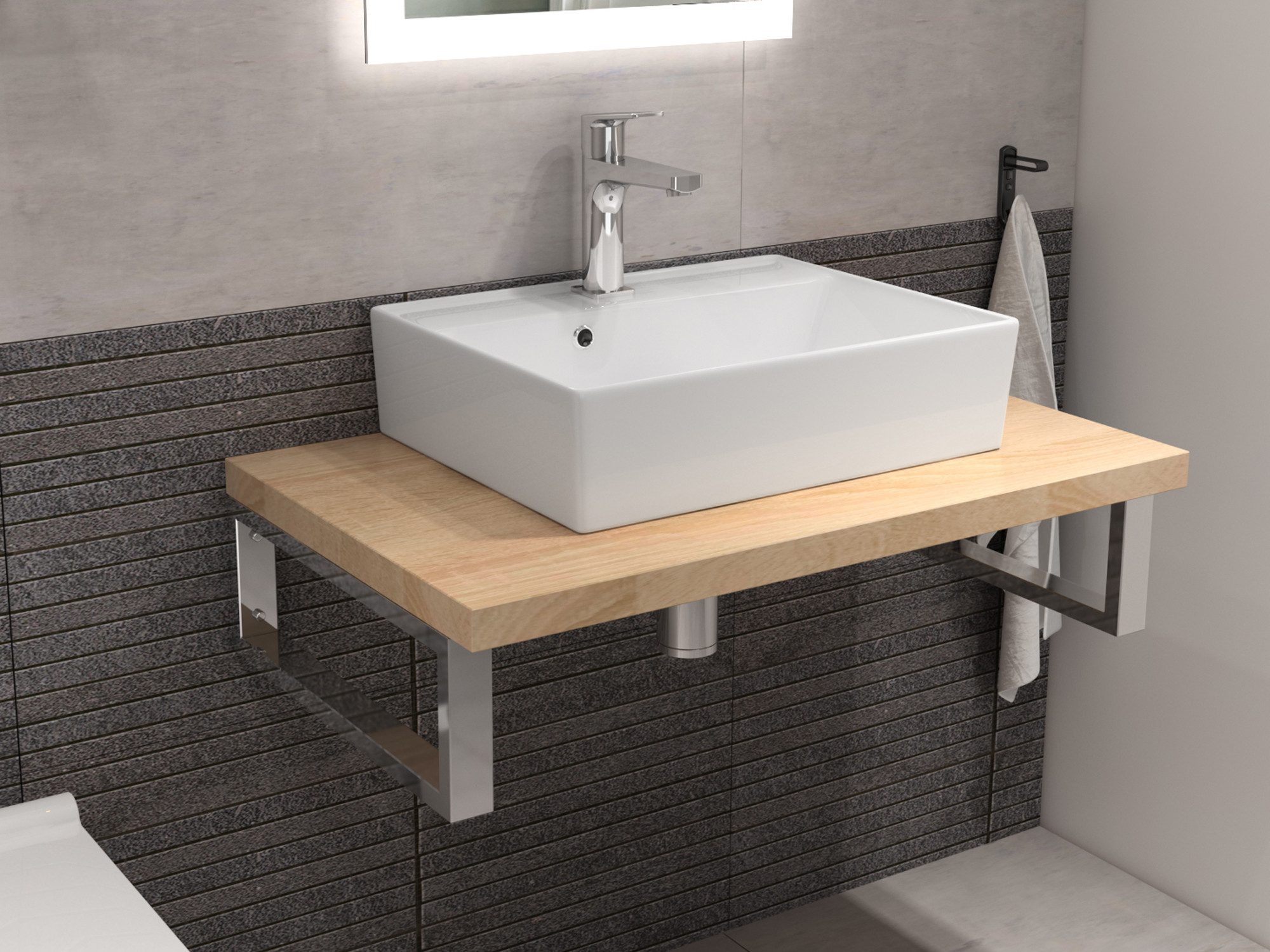 Aqua Bagno Waschbecken 50cm weiß glänzend günstig online kaufen
