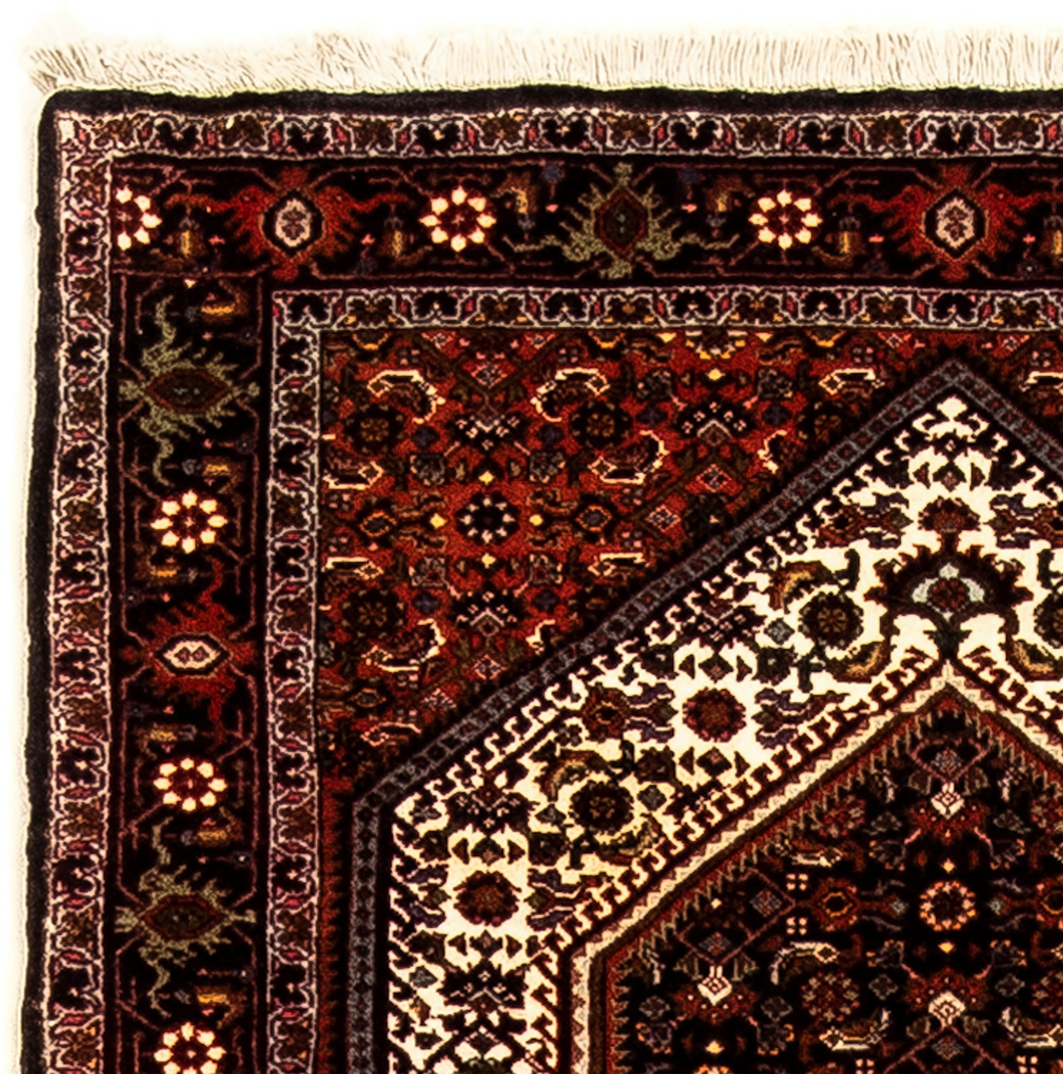 Orientteppich Perser - morgenland, rechteckig, 235 - Handgeknüpft, Höhe: mit dunkelrot, Einzelstück cm x Wohnzimmer, mm, 15 - 74 Bidjar Zertifikat