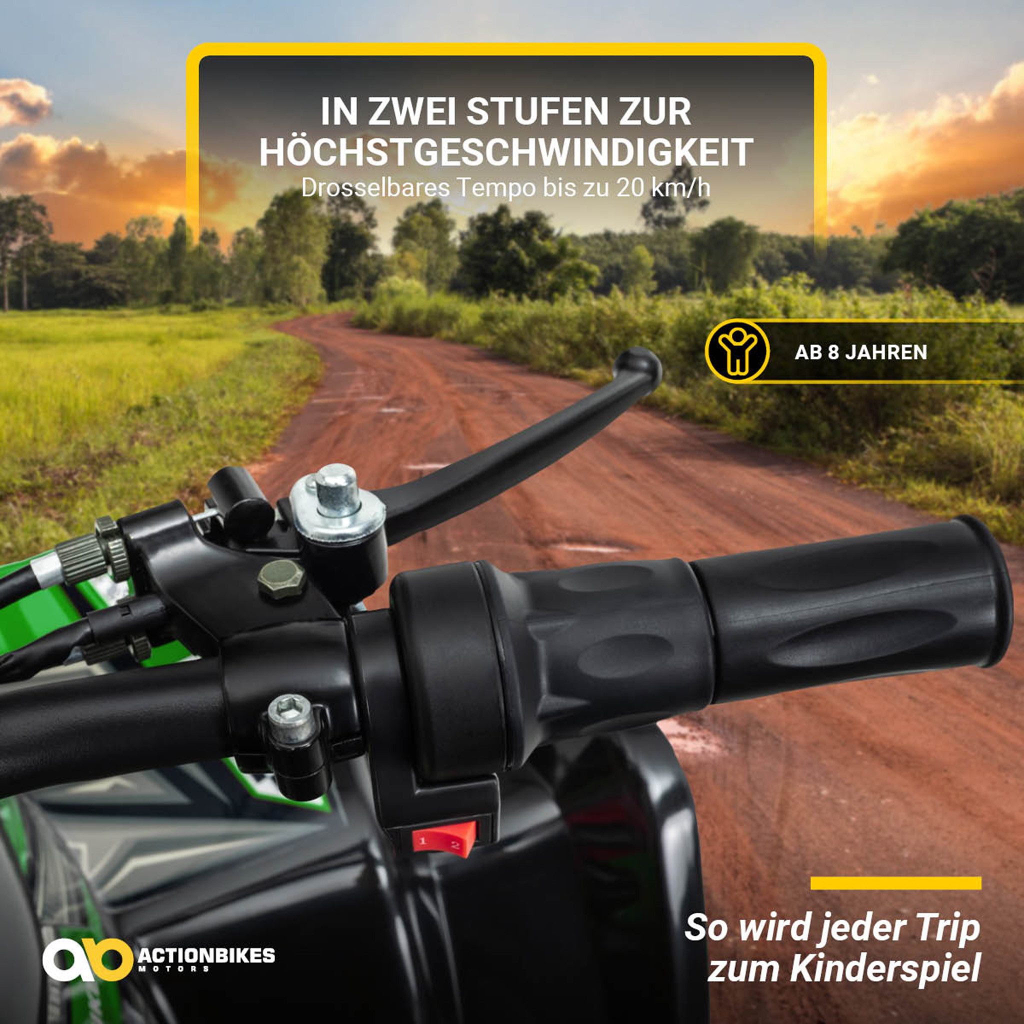 Actionbikes Motors Elektro-Kinderquad Kinder Elektroquad S10 1000 W 48 V, Belastbarkeit 80 kg, (1-tlg), Midi Quad bis 80 kg - hydraulische Scheibenbremse - bis 20 km/h