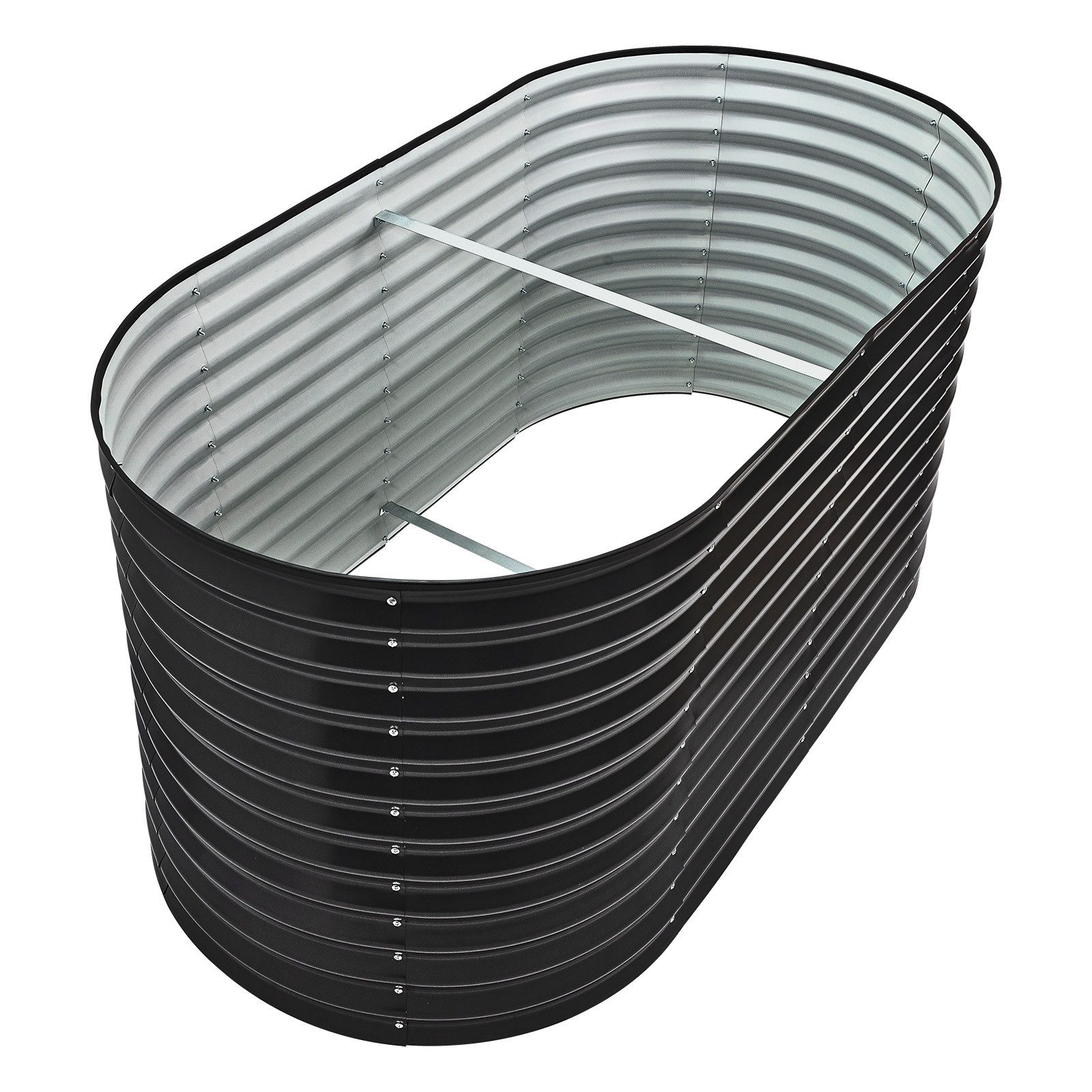 DEMA Hochbeet Cornwall Anthrazit oval 160x81x78 cm