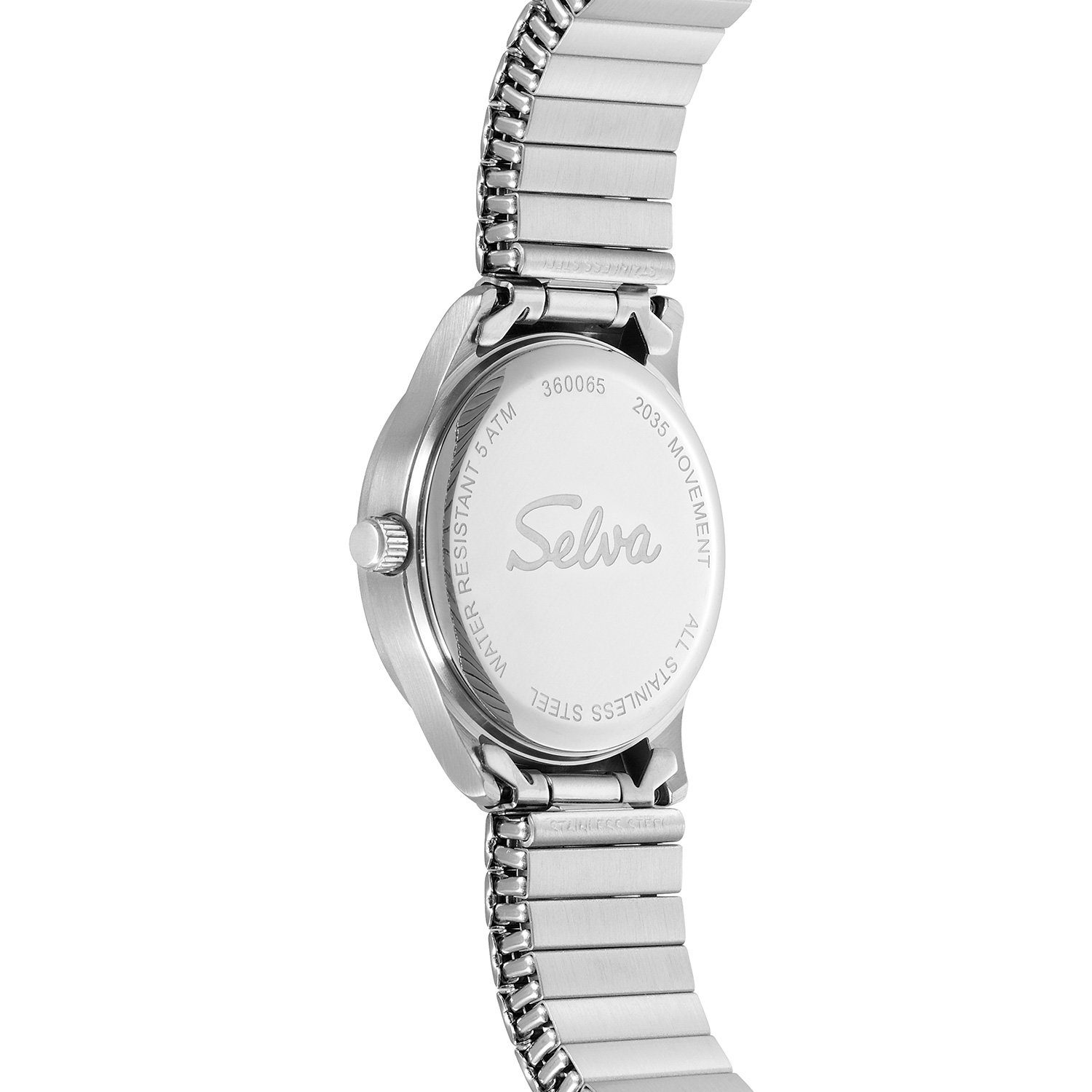 Selva Quarz-Armbanduhr Quarzuhr 27mm mit Technik SELVA Ø Zugband, Zifferblatt schwarz