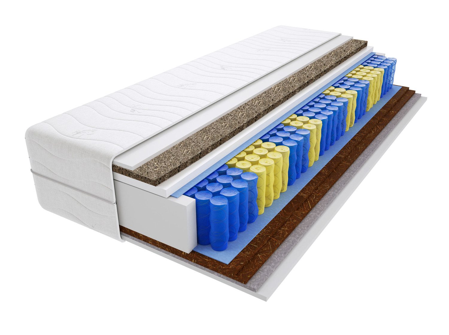 Taschenfederkernmatratze Matratzen, Taschenmatratzen Santana Gras 60x205 cm - viele Größen, Godre, 19 cm hoch