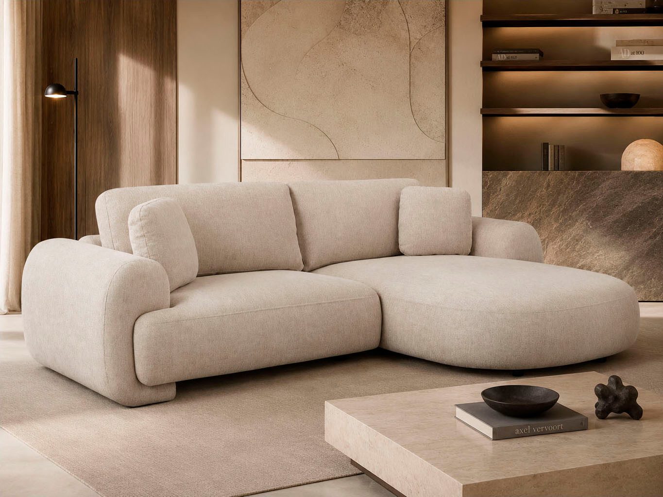 OTTO home Ecksofa YllSY L-Form, 231cm - OTTO. Verlässliche Qualität., Struktur-Bezug, Tonnentaschen-Federkern