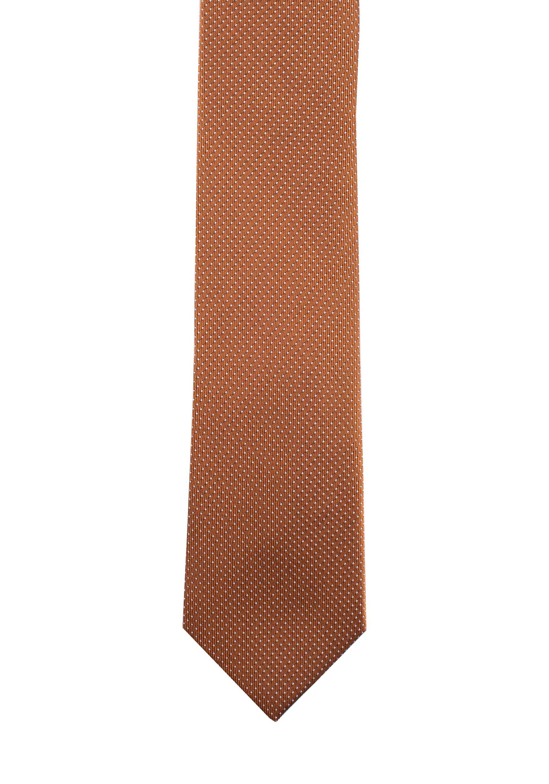 Roy Robson Krawatte aus 100% Seide - mit feiner Musterung RUST/SAMPLE