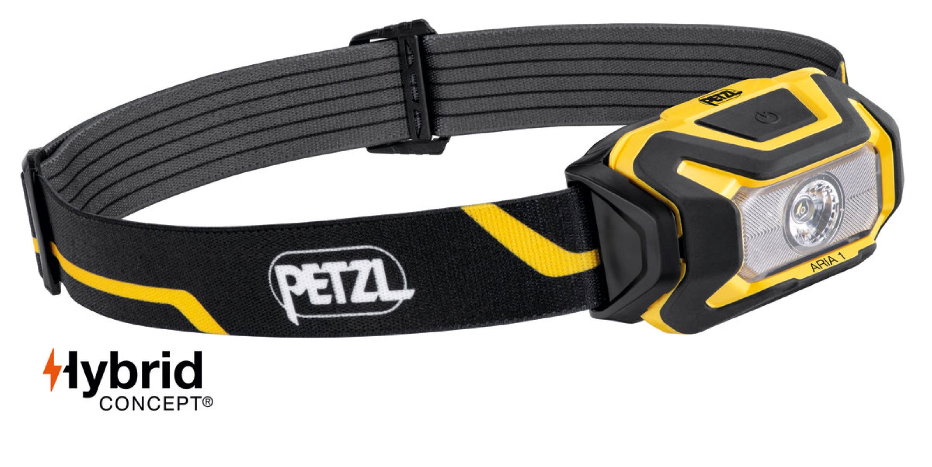 Petzl LED Stirnlampe ARIA® 1 Kompaktstirnlampe schwarz/gelb (1-St)