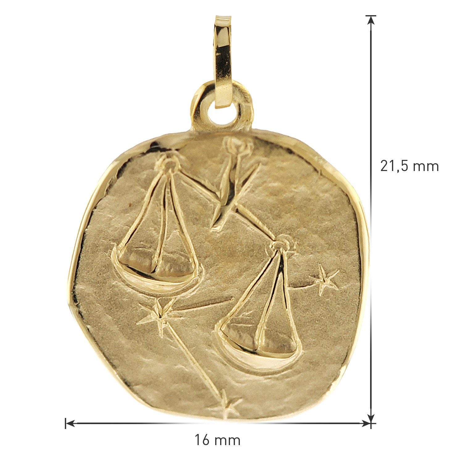 trendor Sternzeichenanhänger Sternzeichen- Waage 16 333 Gold mm