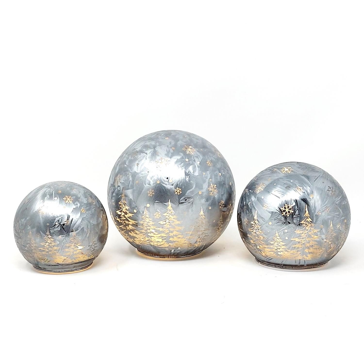 formano Kugelleuchte Winterwald, mit Timerfunktion, Grau, günstig online kaufen