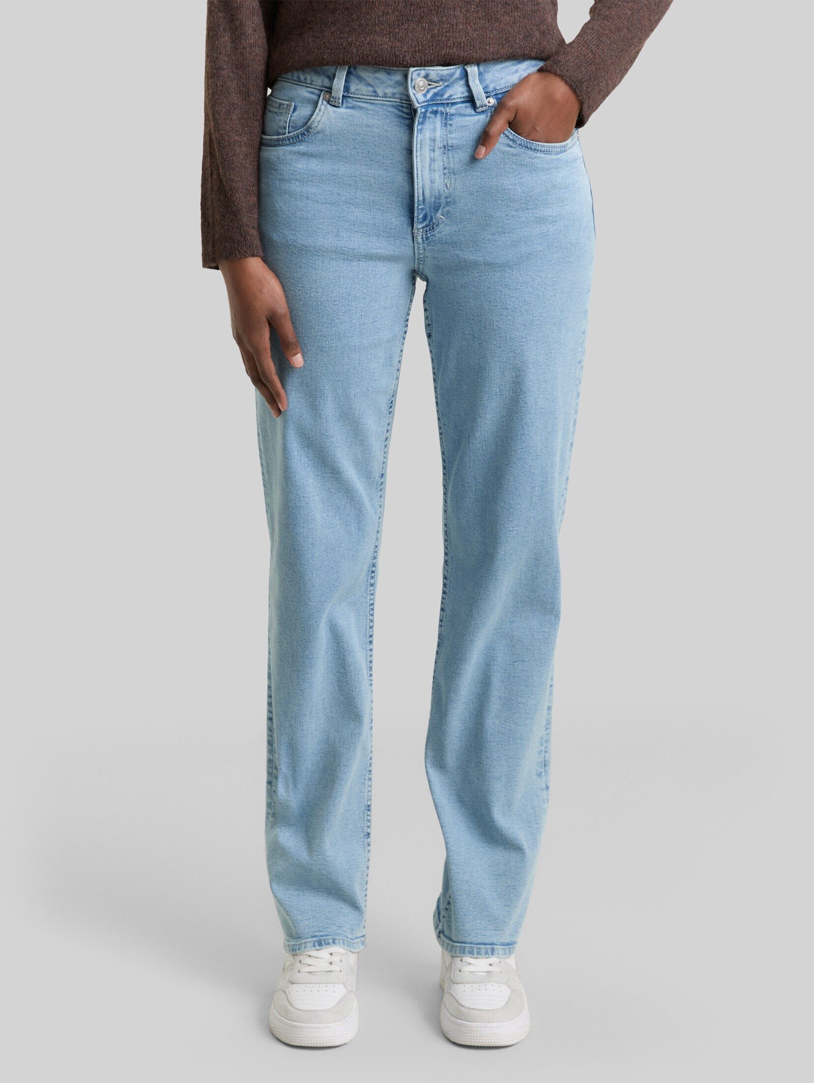 TOM TAILOR Denim Straight-Jeans Jeanshosen TTELLA STRAIGHT Jeans