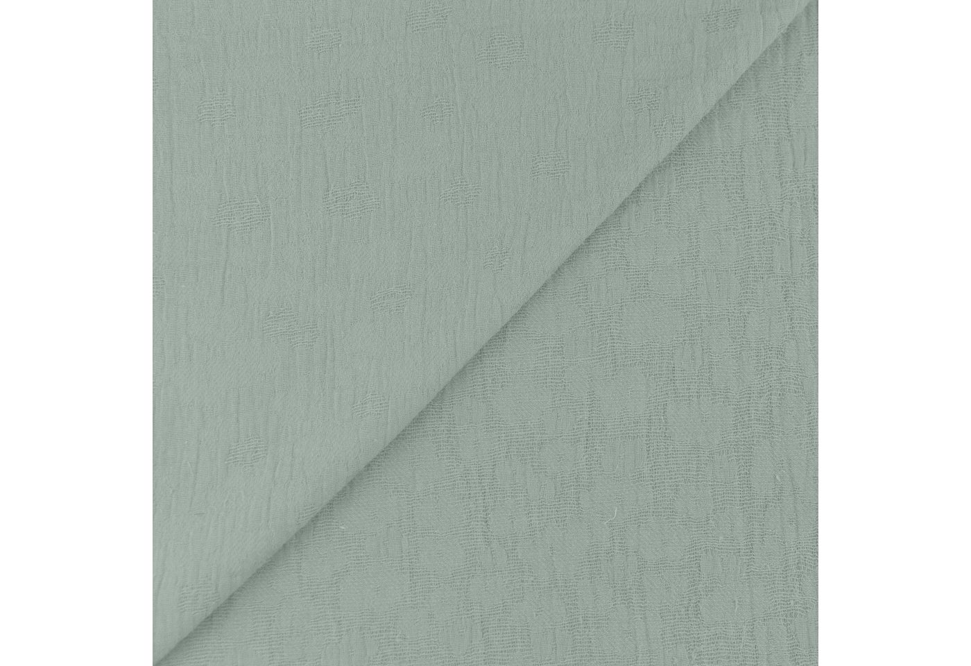 Thumbnail - maDDma Stoff Musselin Jacquard Double Gauze ab 1m x 1,4m Double Face Design, hellgrau