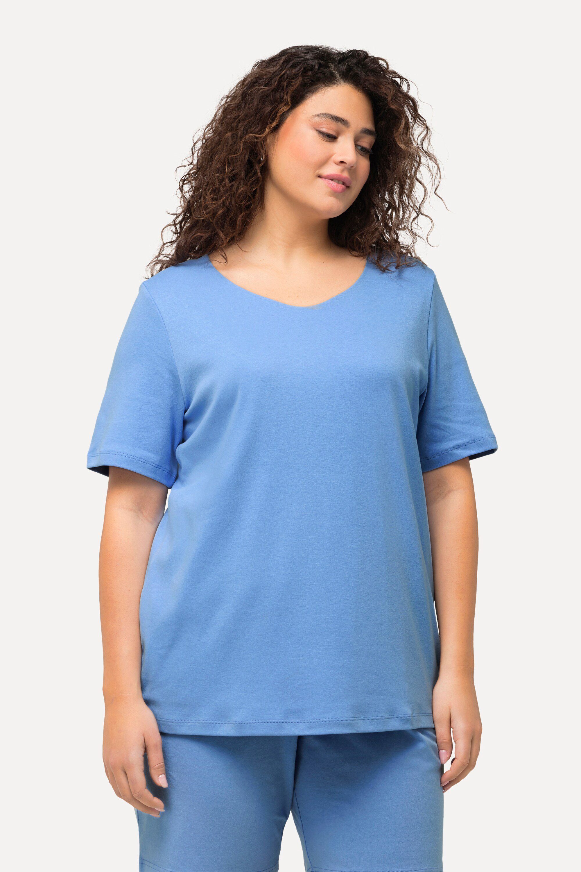 Ulla Popken T-Shirt Shirt doppellagige Vorderseite günstig online kaufen
