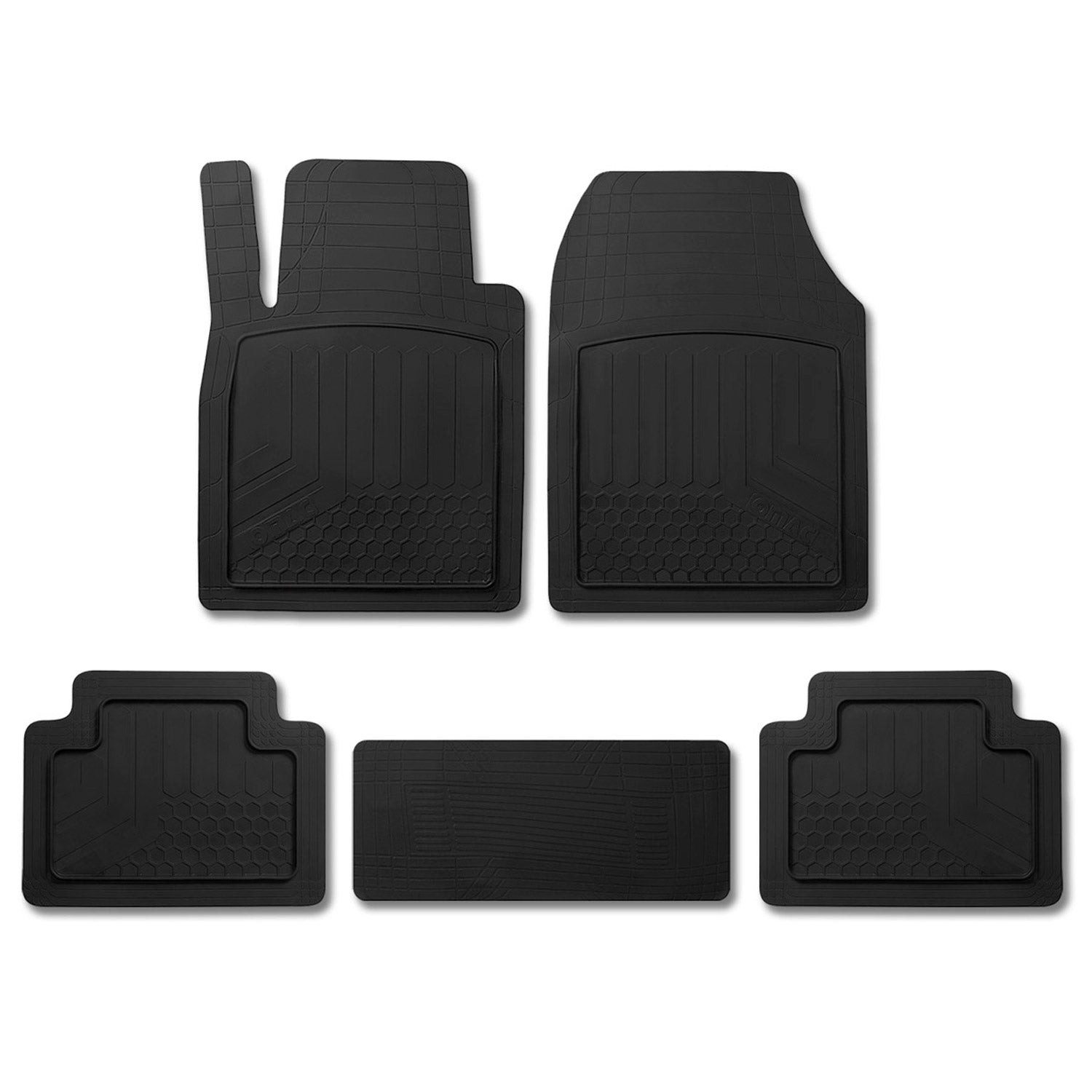 Auto-Fußmatten für VW Golf Zuschneidbar Gummimatten Schwarz 5 tlg