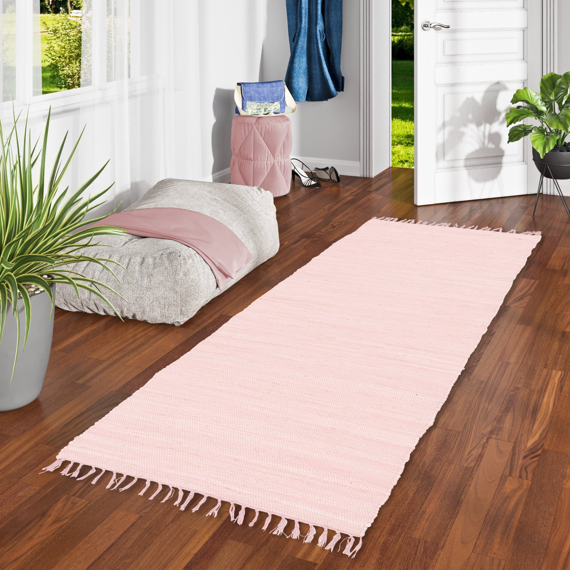 Pergamon Läufer Baumwolle Natur Teppich Läufer Jolly Cotton, Rechteckig, Hö günstig online kaufen