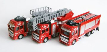 Spielzeug-Feuerwehr FEUERWEHRAUTO 19cm Feuerwehr Truck Auto Modellauto Modell Löschfahrzeug Spielzeugauto Spielzeug Kinder Geschenk 09 (mit 2 Leitern)