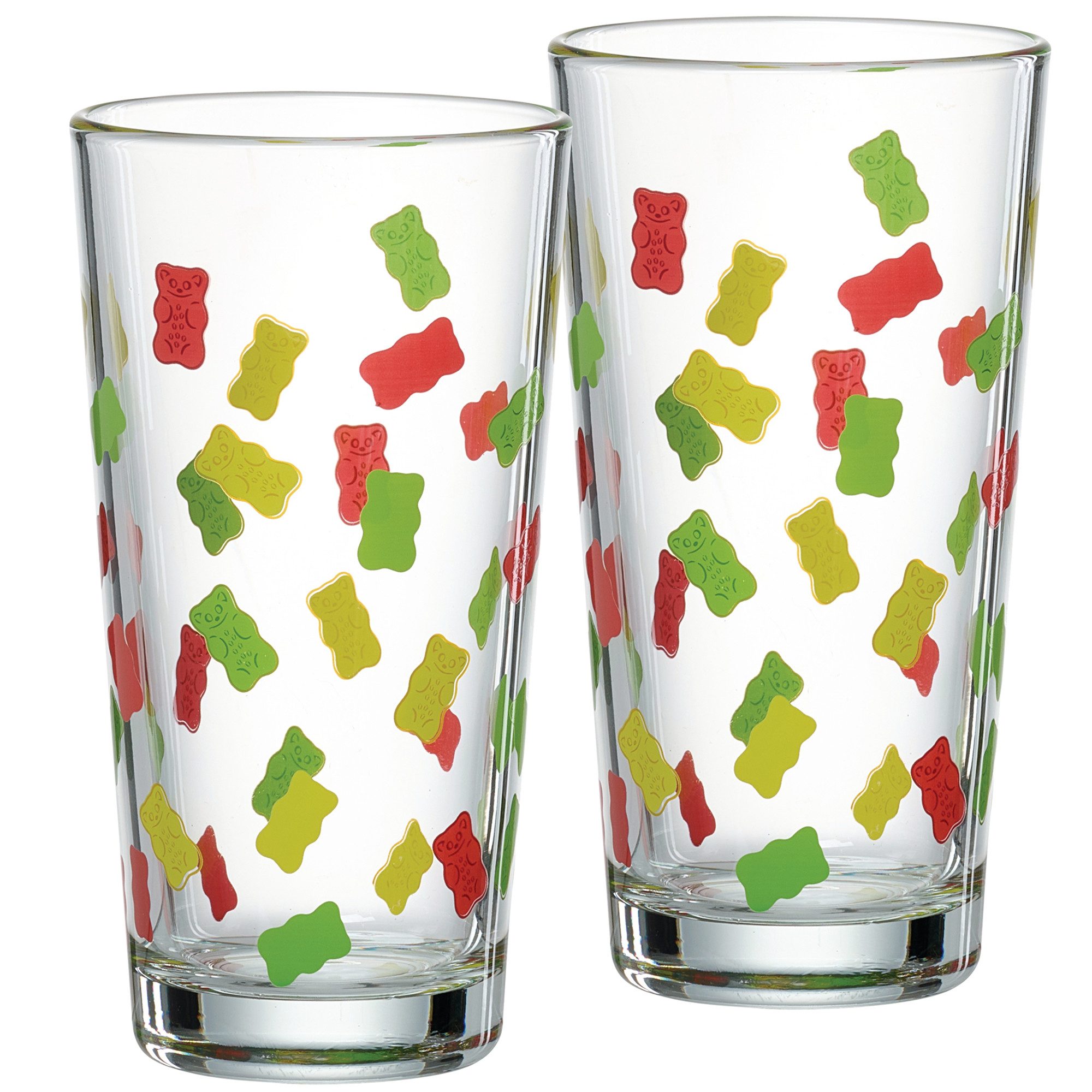 Ritzenhoff & Breker Gläser-Set HARIBO Allover, 380 ml, 2-tlg., Glas, spülmaschinengeeignet