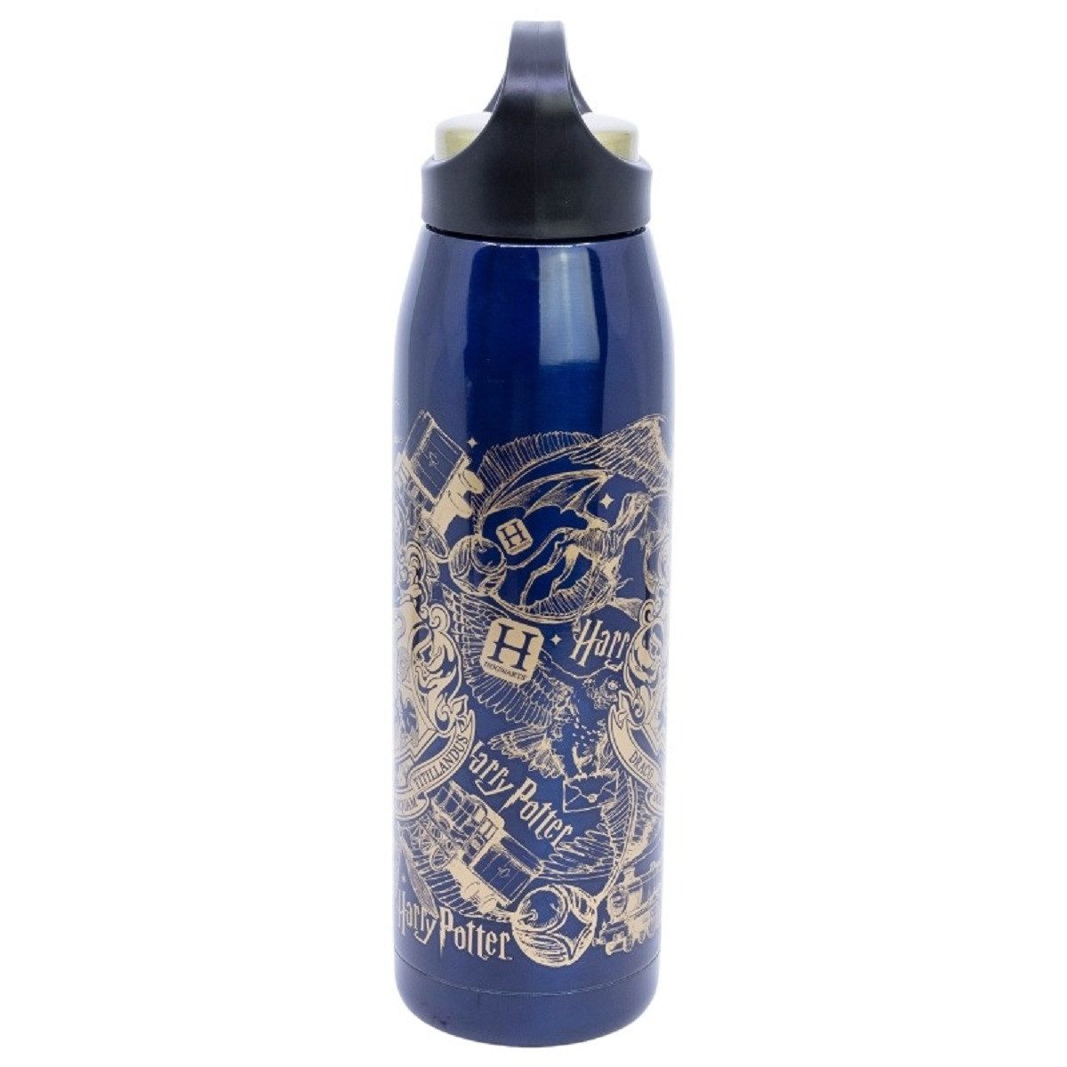Harry Potter Trinkflasche Thermoflasche Isolierflasche 665 ml aus Edelstahl mit Schraubdeckel