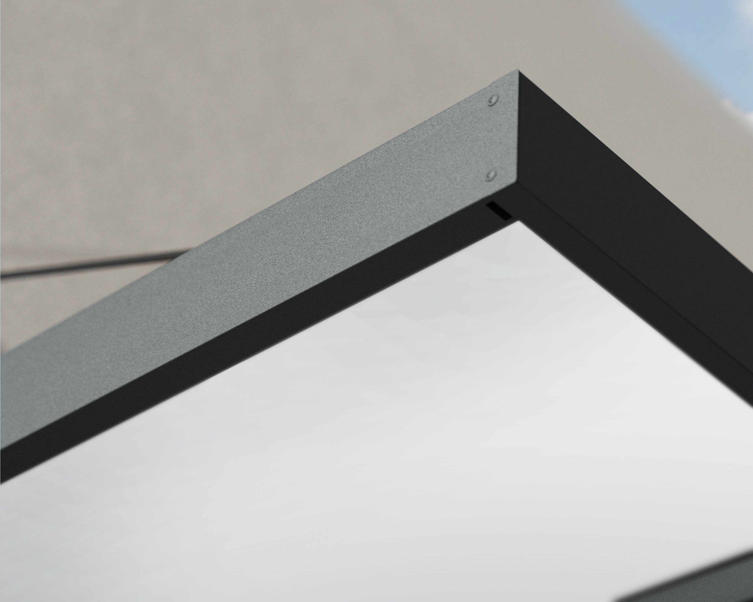 Palram - Canopia Rechteckvordach Sophia XL Alu Vordach, robuste Aluminiumstruktur