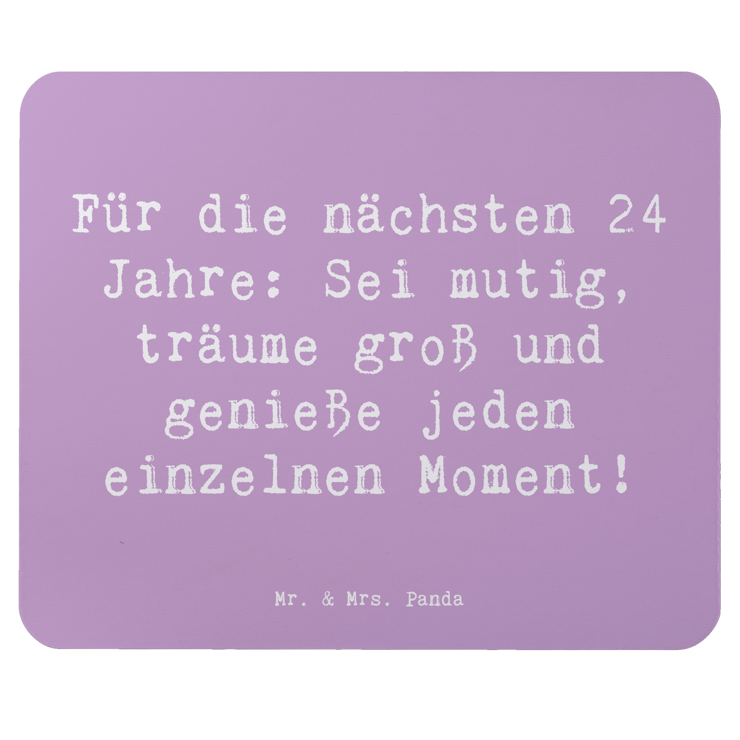 Mauspad Spruch 24. Geburtstag Mutig Träumen - Lavendeltraum - Geschenk, inspi
