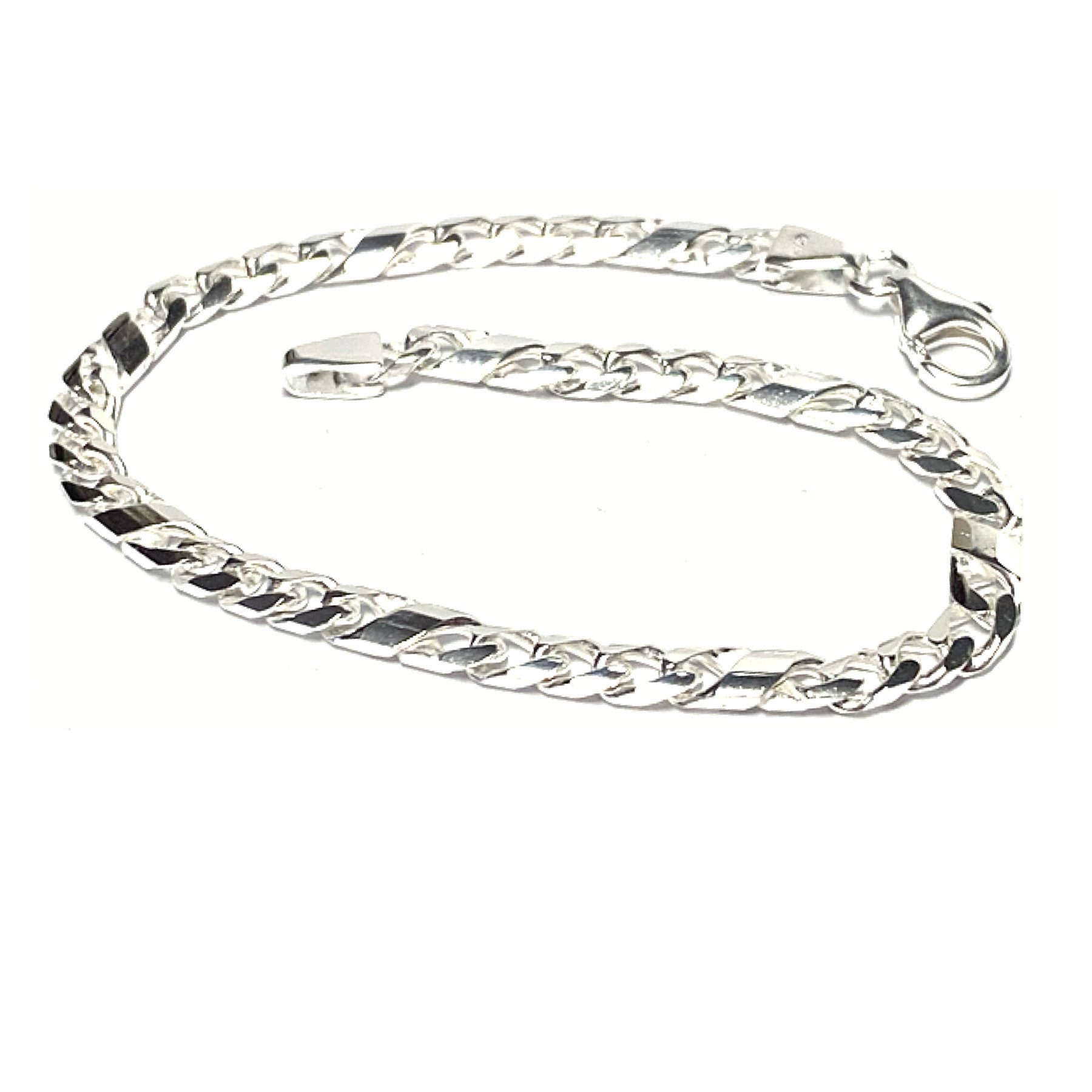 Edelschmiede925 Panzerarmband poliert Klassiker 21cm