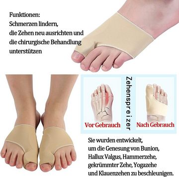 COOL-i ® Hallux-Bandage, Hallux Valgus Zehenspreizer & Socken-Set, Anti-Rutsch, Unisex