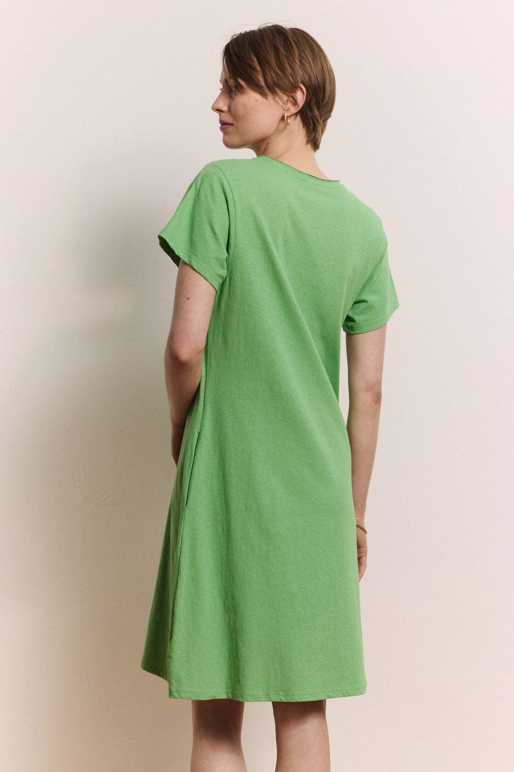 Tranquillo Sommerkleid Jerseykleid Inoaa aus Biobaumwolle und Leinen Nachhaltiger Leinen-Baumwoll-Mix mit Relaxed Fit