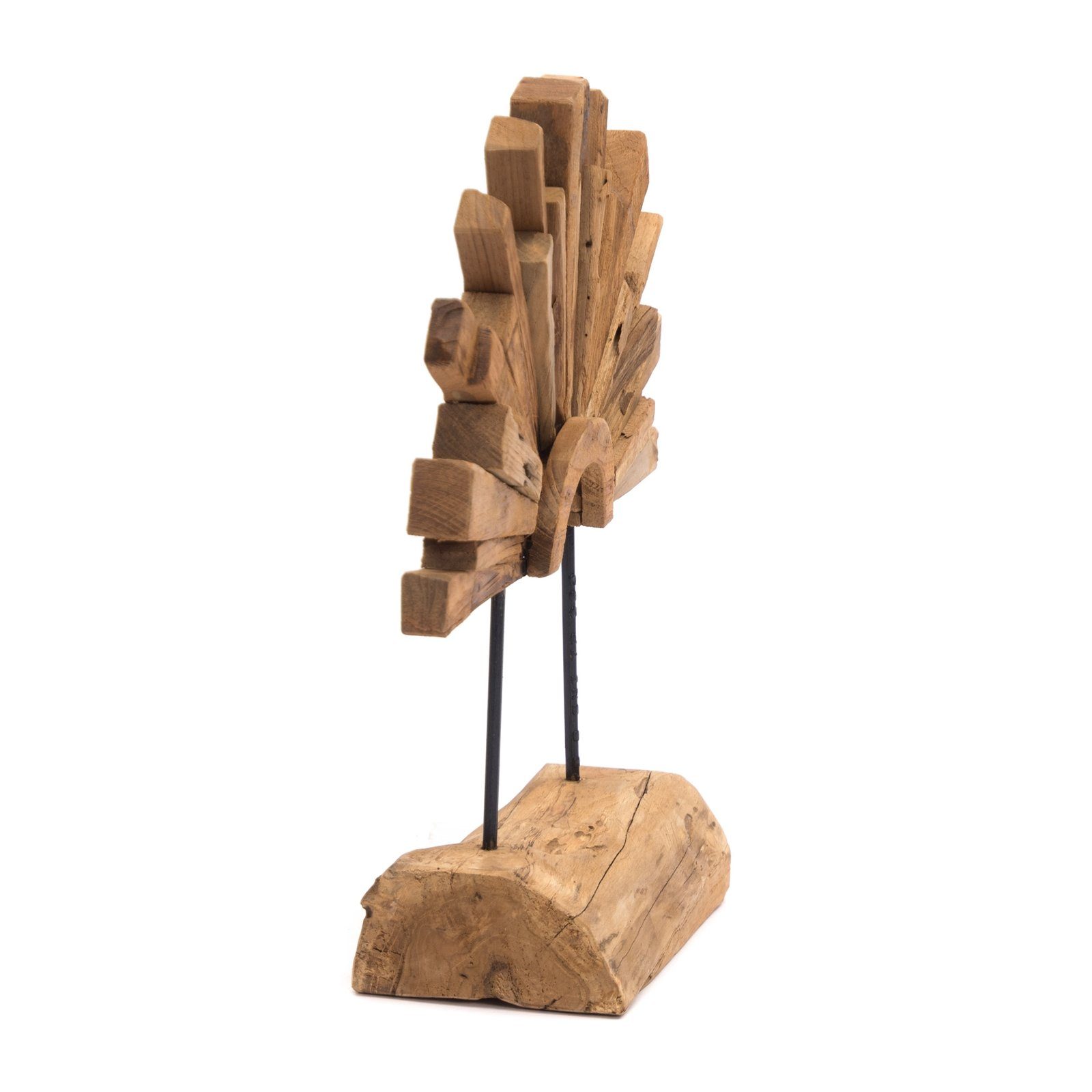 Objekt, CREEDWOOD Standfigur "HALF SUN", cm, SKULPTUR Deko 50 Skulptur Holz, HOLZ