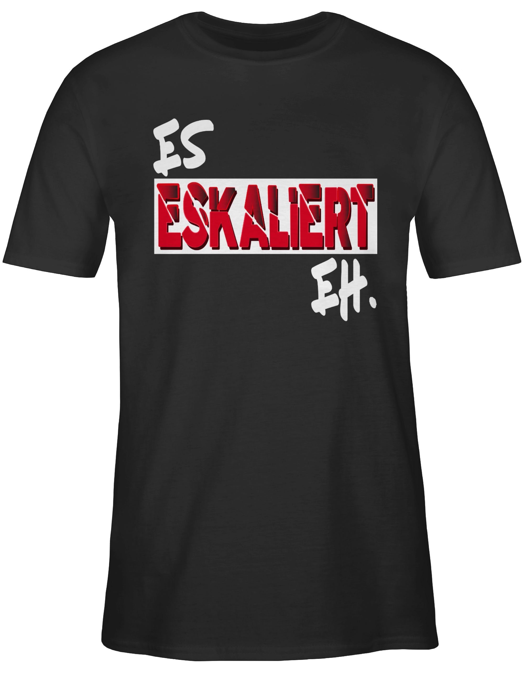 Es T-Shirt 1 eh Zubehör Festival Schwarz Shirtracer eskaliert