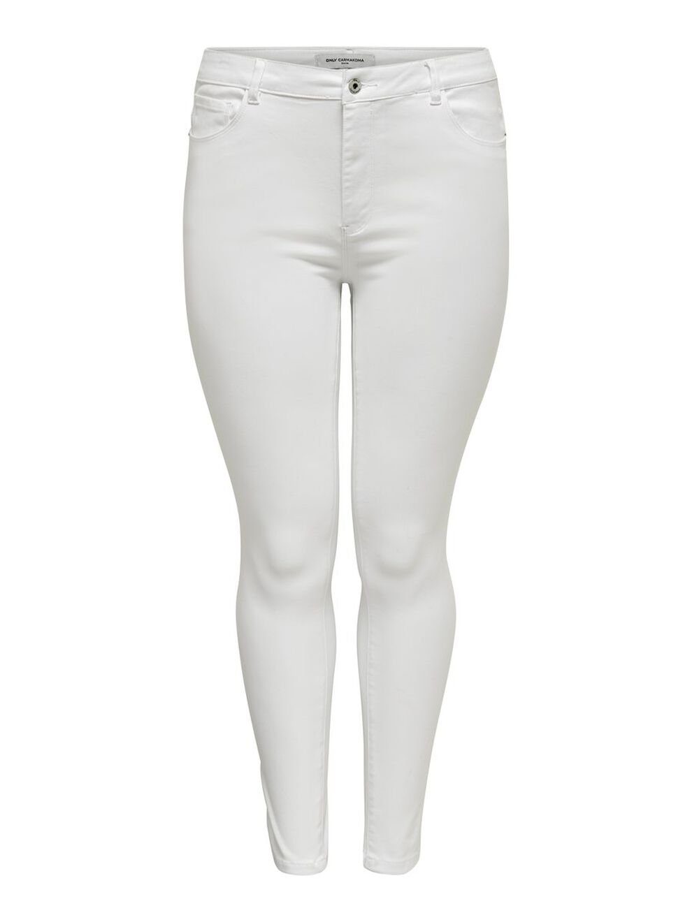 ONLY CARMAKOMA Skinny-fit-Jeans Curvy Size 3908 Stretch Skinny (1-tlg) in Denim Plus CARAUGUSTA Weiß Übergröße Jeans