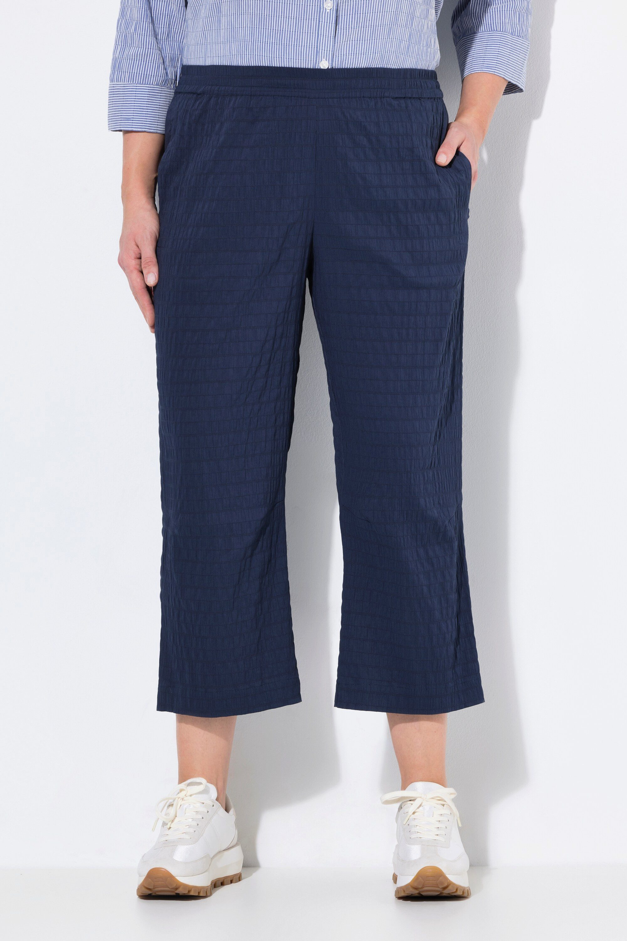 Ulla Popken 7/8-Hose 7/8-Hose Ruby geformtes Knie gerades Bein