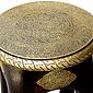Casa Moro Hocker »Orientalischer Sitzhocker Kamala H 45 x Ø 34 cm rund aus Massivholz Mango handgeschnitzt mit Messing verziert, MA03-24«, Handmade, Bild 4