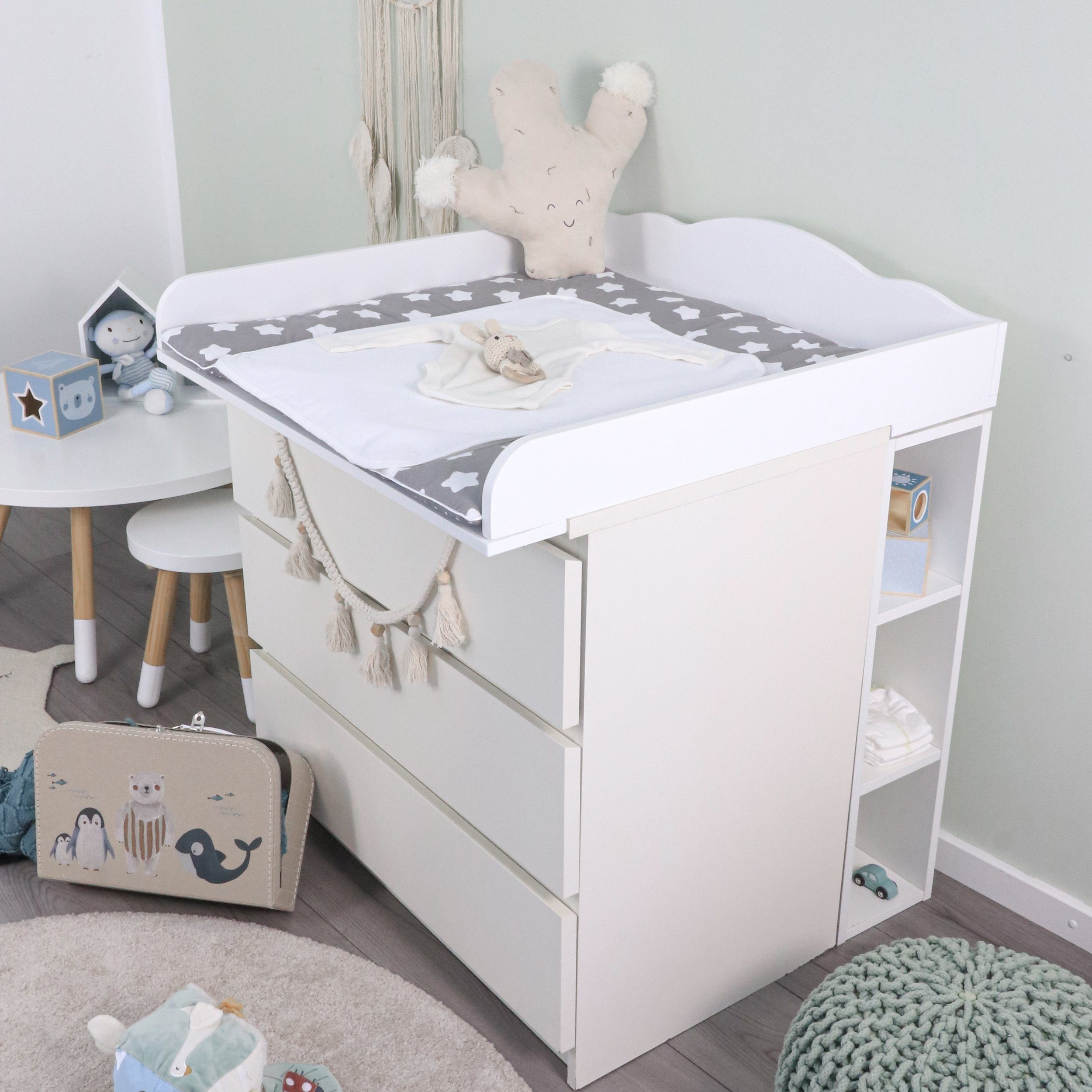 Puckdaddy GmbH Stauraumregal Moritz (19x30x75cm) für IKEA Malm Kommoden