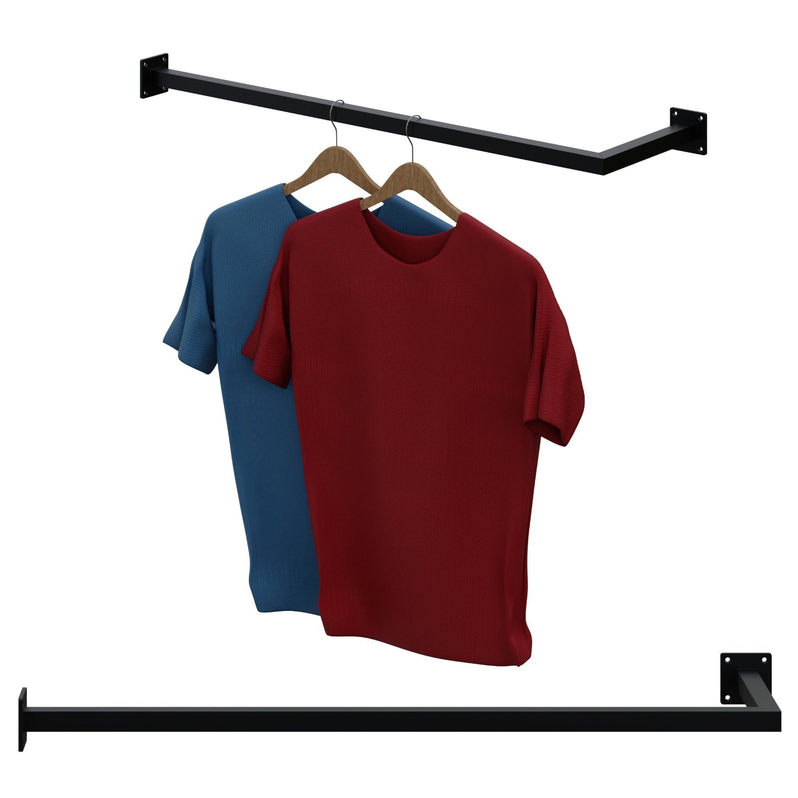 HAGO Kleiderstange Garderobenstange Kleiderstange Garderobe Halter Kleiders günstig online kaufen