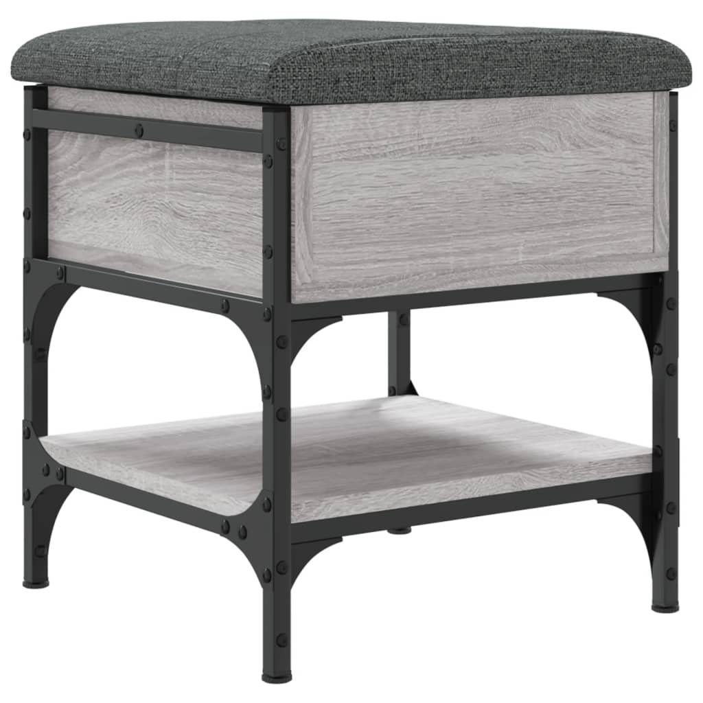 vidaXL Sitzbank Schuhbank Grau Sonoma 42x42x45 günstig online kaufen