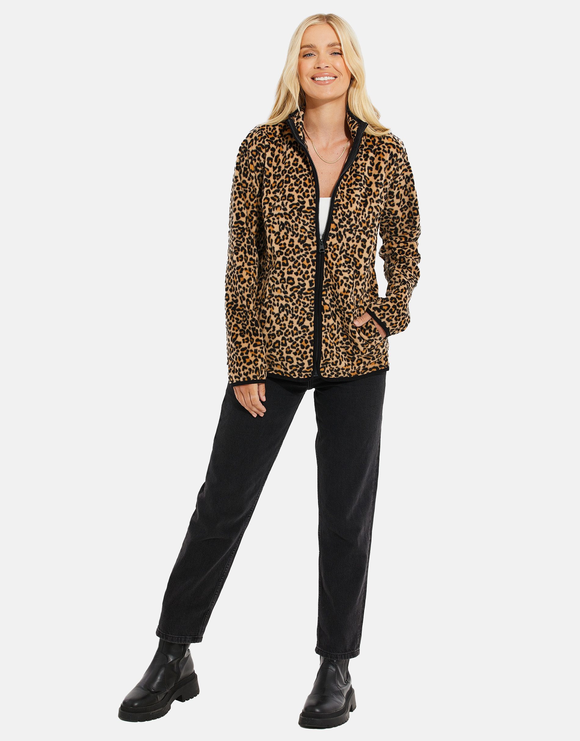 Threadbare Fleecejacke THB Peach Leo Zip günstig online kaufen