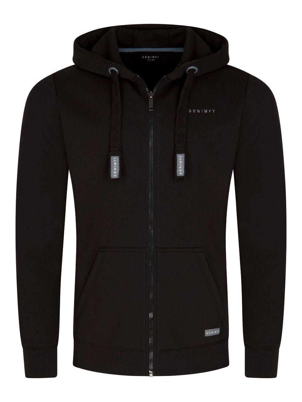 DENIMFY Kapuzensweatjacke Herren Sweatjacke DFLeo Regular Fit Hoodie mit Kängurutasche