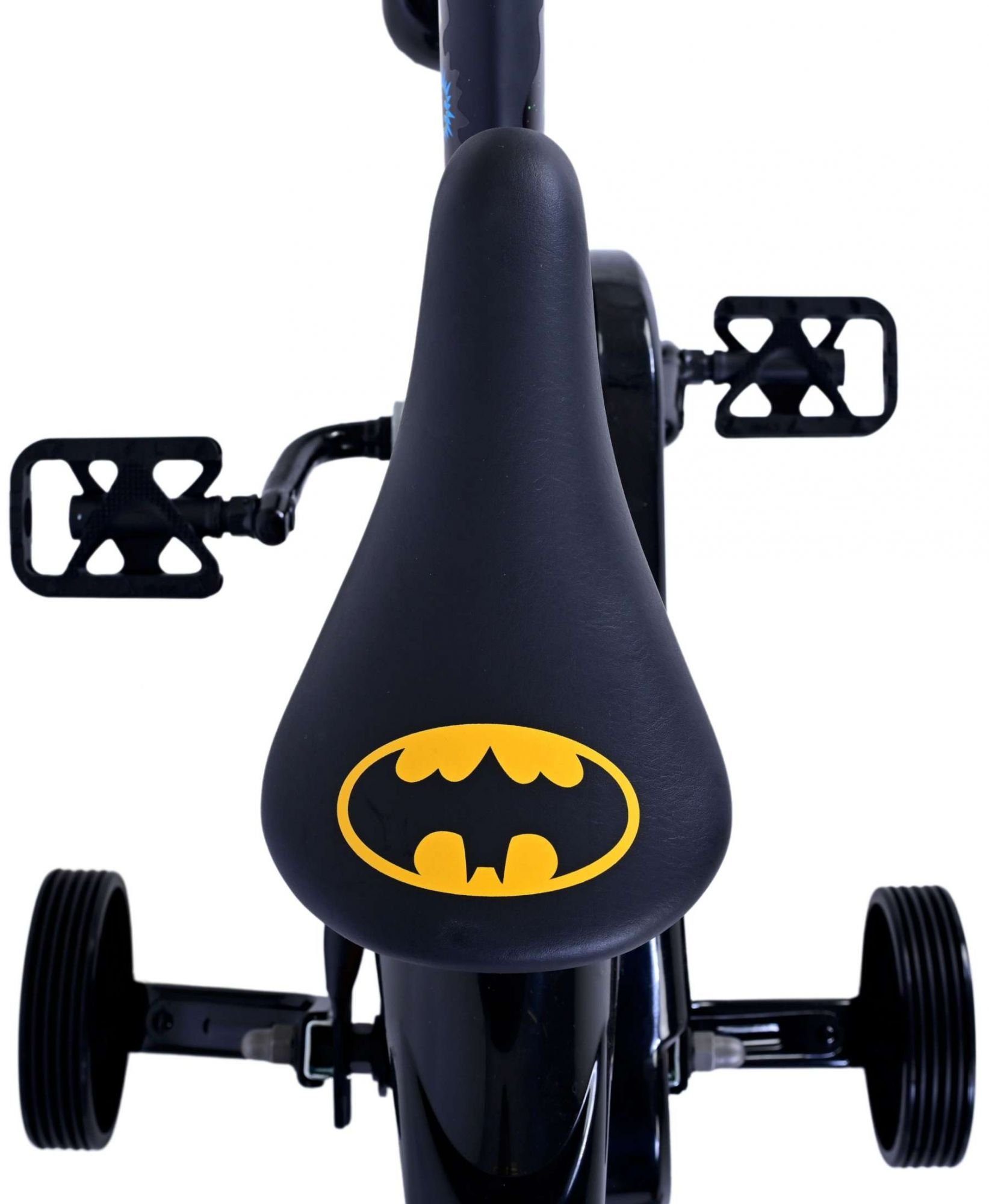 Batman Kinderfahrrad Jungen mit 6 - Stahlfelgen kg 3 Rücktrittbremse, 60 Schwarz - bis Zoll 14 85% oder - 16 - Klingel 12, - Jahre, zusammengebaut