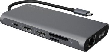 ICY BOX Laptop-Dockingstation ICY BOX USB Type-C DockingStation mit drei Videoschnittstellen