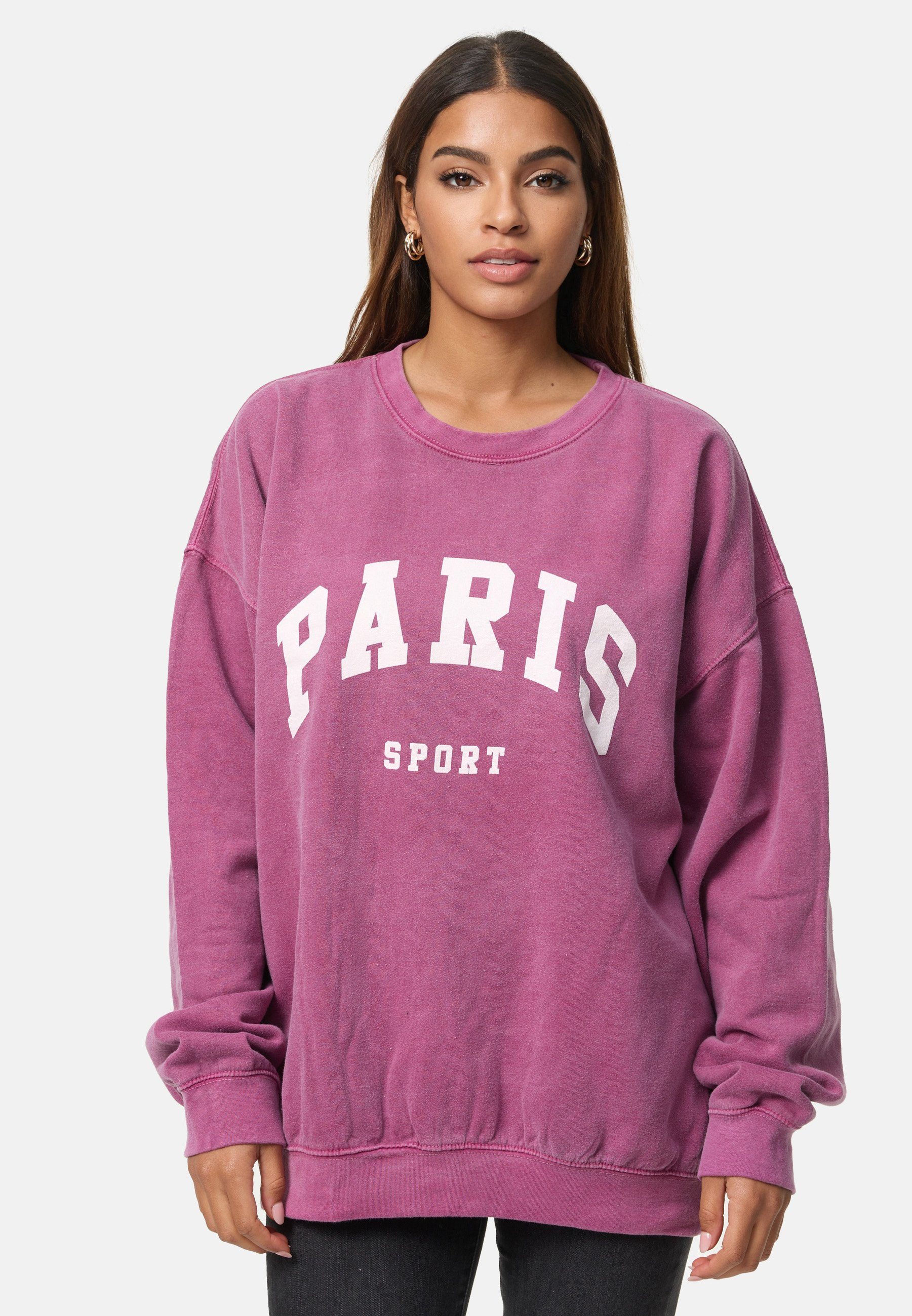 Worldclassca Longsweatshirt Worldclassca Oversized Sweatshirt PARIS SPORT Langarmshirt Pullover