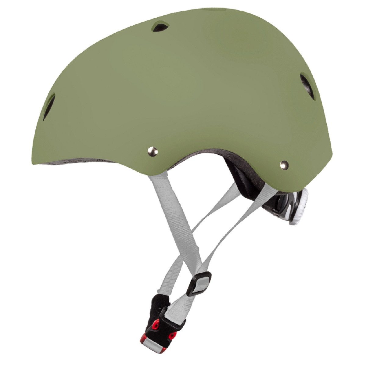 7-BRAND Kinderfahrradhelm Fahrradhelm Sporthelm Olivgrün Sicher für Fahrrad & Skaten 52-56 cm (1-tlg), sehr leicht